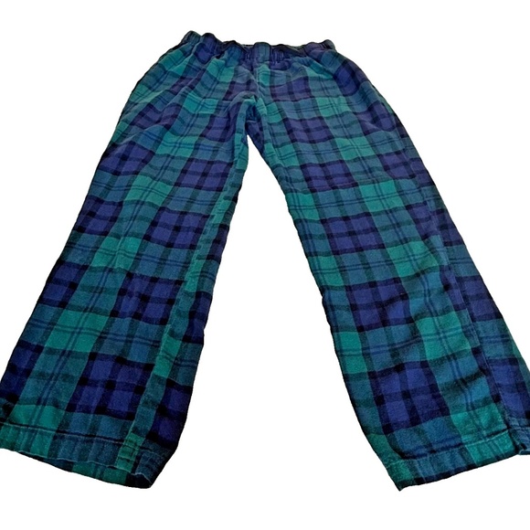Old Navy Flannel Plaid Tartan Men's Lounge Pajama Pants; Blue/Green; Size Med - Picture 2 of 8